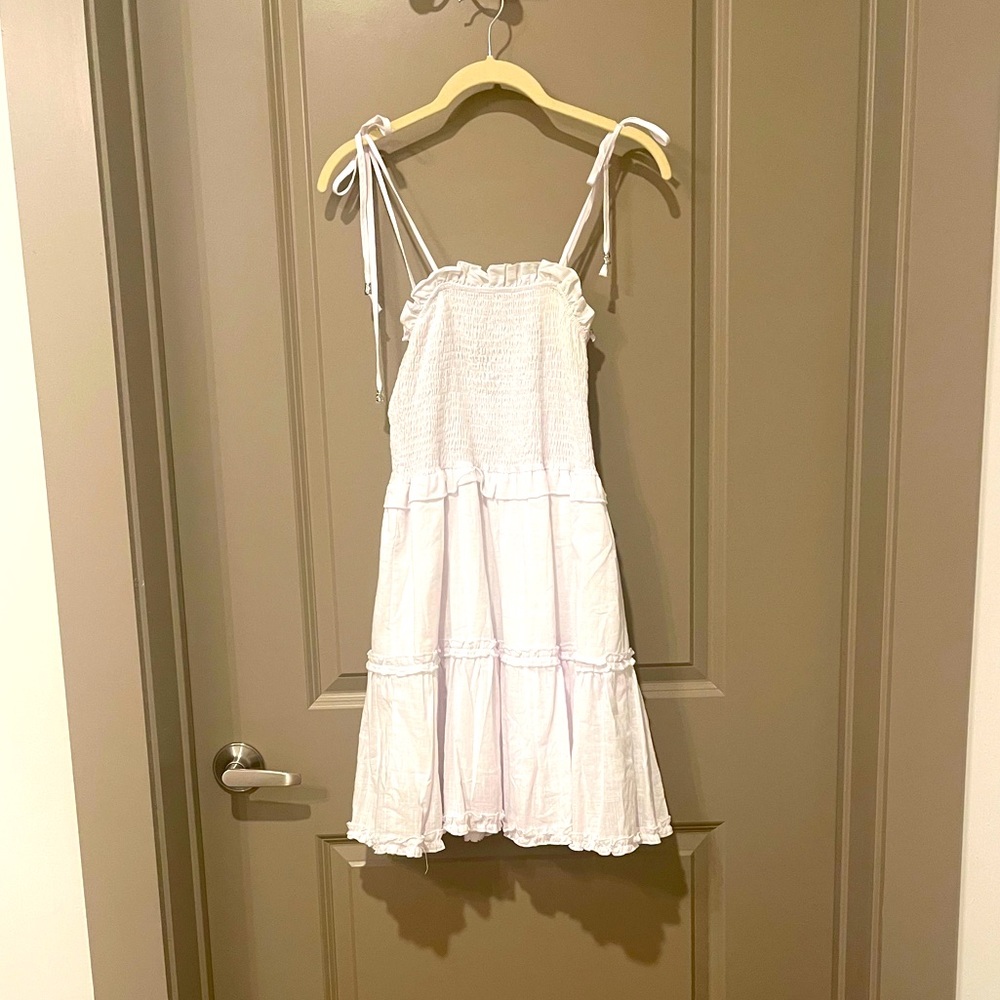 White Ruffled Sun Dress